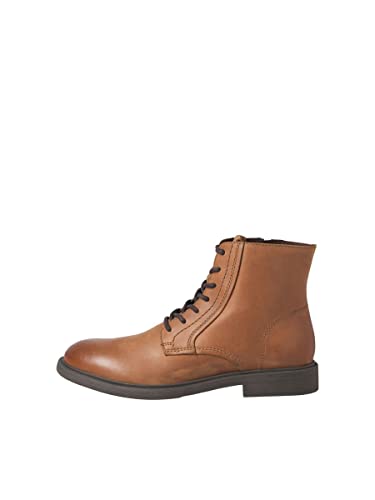 JACK & JONES JFWWALTON Leather Boot, Bota Moderna Hombre, coñac, 41 EU