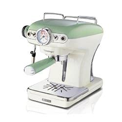 Ariete 1389A Cafetera Espresso Vintage, 900 W, 2 Cups, Plástico, Verde