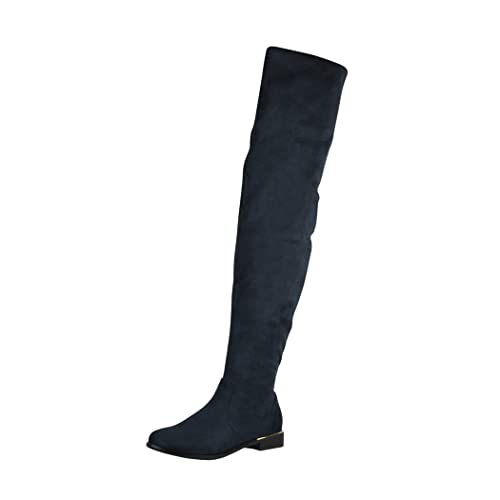 Elara Botas Mujer Overknee sobre Rodilla Chunkyrayan Azul 0-76 Blue-36