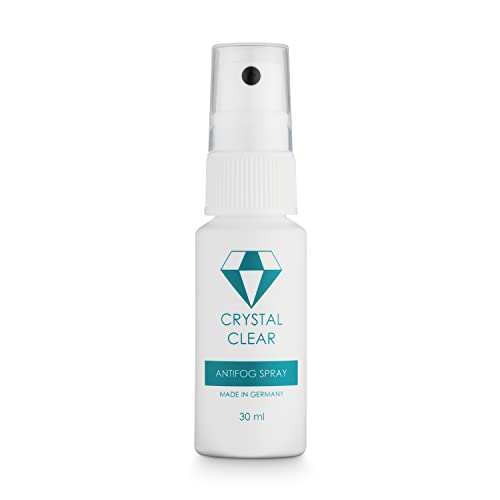 Crystal Clear Spray antifog eficaz y sostenible – Fabricado en Alemania – Antifog Spray – 30 ml – Spray antivaho para gafas de natación gafas de buceo y parabrisas