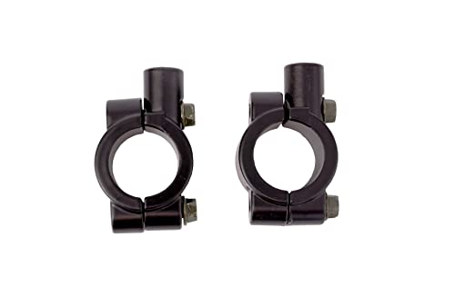 25 mm Par de base soporte adaptador de manillar para moto bike espejo Bicicleta Negro 10mm