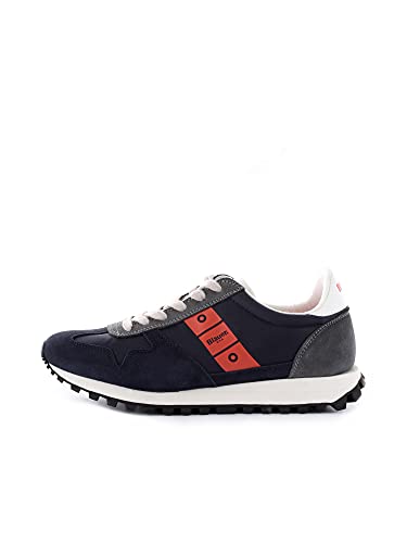 Blauer USA Dawson01 Nvo Navy Orange - Zapatillas para hombre de nobuk y tela azul Azul Size: 45 EU