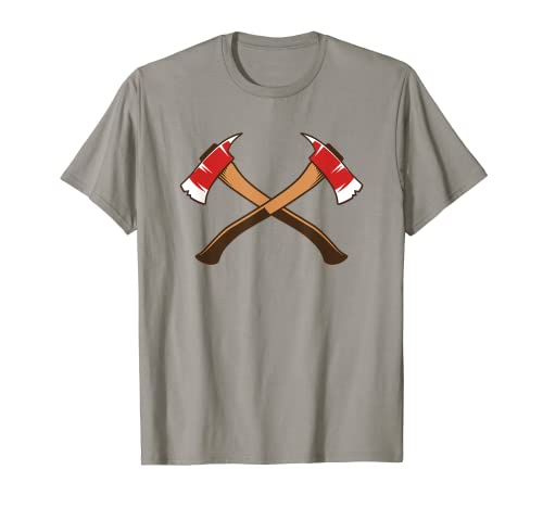 Camiseta gráfica Crossed Ax Firefighter Camiseta