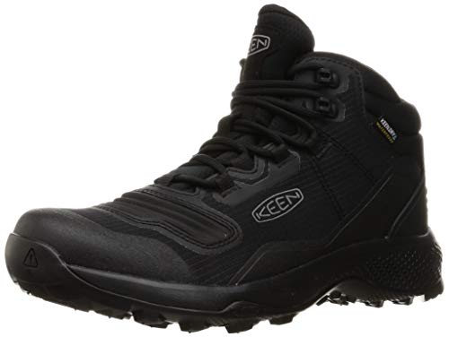 Keen Tempo Flex Mid WP-m, Botas para Senderismo Hombre, Triple Negro, 40.5 EU