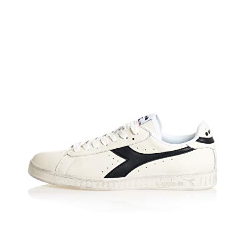 Diadora Game L Low Waxed, Sneakers, Unisex adulto, Blanco White Black Bw, 43 EU