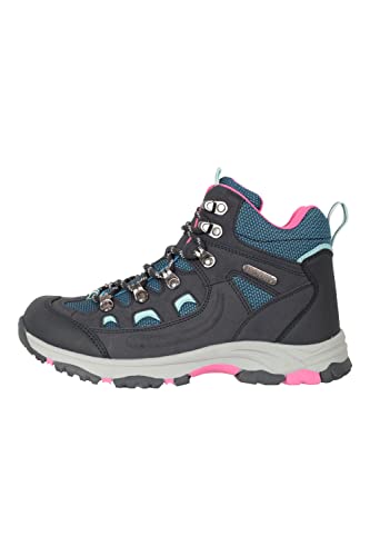 Mountain Warehouse Adventurer Botas Impermeables Infantiles - Calzado IsoDry con Empeine sintético y Protectores de talón y Puntera - para otoño, Invierno y Senderismo Azul Marino 28