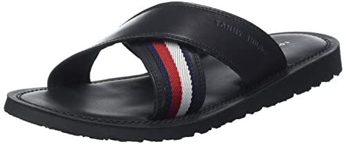 Tommy Hilfiger Sandalia Hilfiger Criss Cross, Hombre, Black, 43 EU