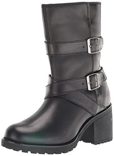 Harley-Davidson Botas de motocicleta Lalanne con triple correa para mujer, negro (Negro), 43 EU