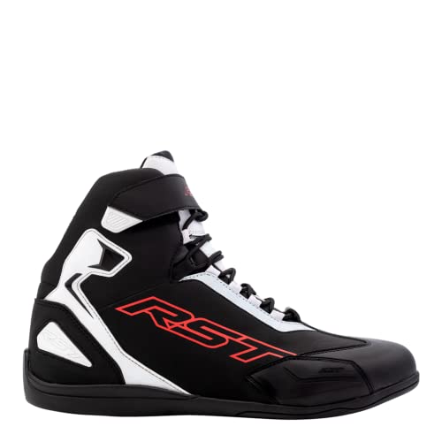 RST Sabre Moto CE - Botas urbanas de perfil bajo para hombre, Negro, blanco y rojo, 42 1/3 EU