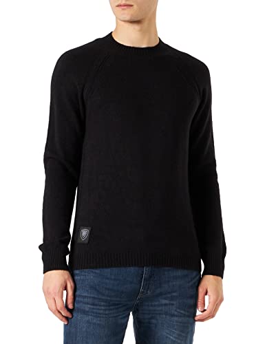 Blauer MAGLIERIA Girocollo Suéter, 999 Nero, XL para Hombre