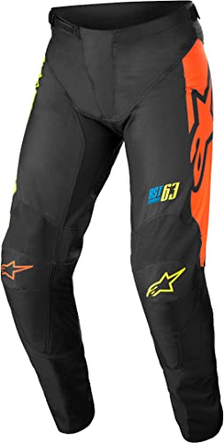 Alpinestar MX Crossho Pants, Black-Coralo-Yellow Fluo, 26 Unisex