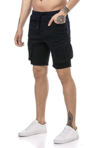 Redbridge Shorts para Hombre Pantalone Cortos Cargo con Bolsillos Blau XL