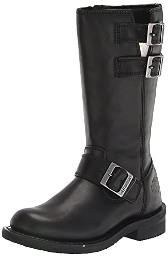 Harley-Davidson Botas de moto Barlyn de 28 cm para mujer, Negro, 39 EU