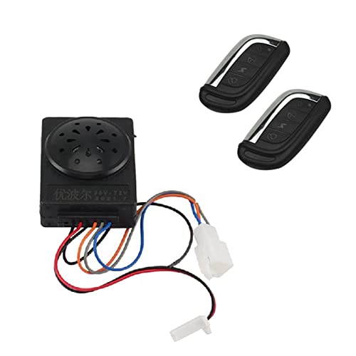 GANMEI de Alarma para Patinete EléCtrico de 36V-72V, Control Remoto, Accesorios de Alarma para Ciclomotor, Alarma Impermeable para Bicicleta