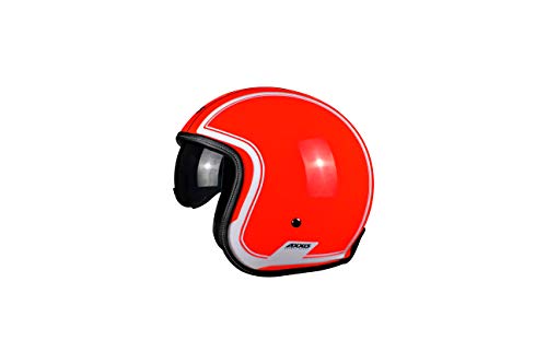 AXXIS Casco Moto Jet con Gafa Solar OF507SV Hornet SV Royal A5 Rojo Perla Talla S (53-54 CMS) HOMOLOGADO