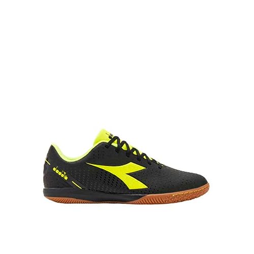 Diadora PICHICHI 5 IDR,Botas Fútbol Sala para Hombre Negro/Amarillo (Numeric_43)