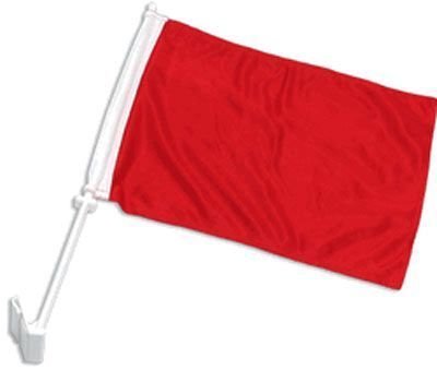 AZ FLAG Bandera de Coche Unicolor Rojo 45x30cm - BANDERINA para Auto ROJA 30 x 45 cm