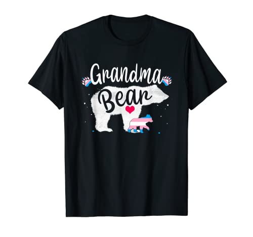 Trans Grandma Bear Orgulloso Abuela Arco Iris Transgénero Mujeres Camiseta