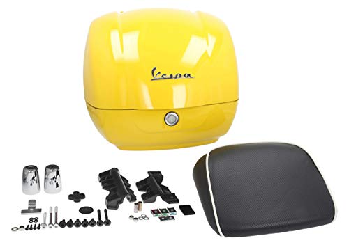 Topcase original Piaggio 36 litros para Vespa GTS 125, 300 CCM a partir de 2019 (amarillo brillante 983/A)