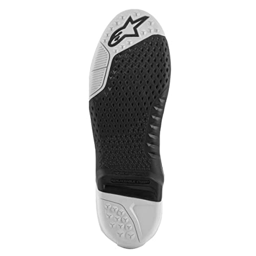 Alpinestars Unisex-Adult Tech 10 Supervent Sole Negro/Blanco Talla 13/14 (Multi, Talla única)