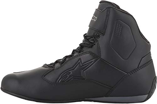 Alpinestars Zapatos de moto Stella Faster-3 Drystar para mujer, negro/gris oscuro/fucsia, 10