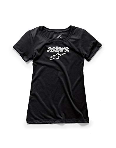 Alpinestars, Women's Heritage Blaze tee, Camisa Manga Corta, Negro, XL, Mujer