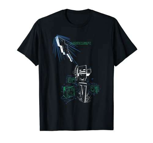 Minecraft Skeleton Arrow Shot Logo Camiseta