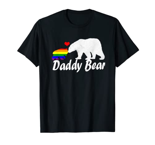 Hombres LGBT Daddy Bear Orgullo Gay Igualdad Derechos Arco Iris Camiseta