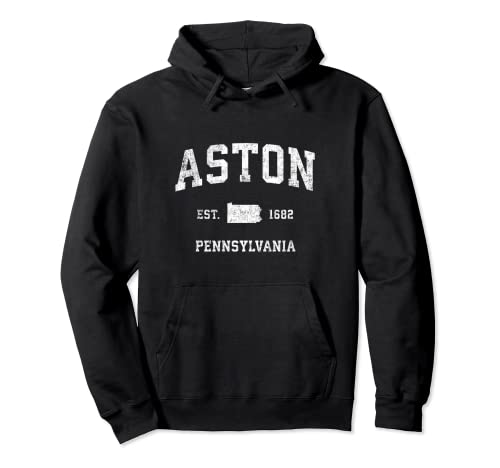 Aston Pennsylvania PA Diseño deportivo deportivo vintage Sudadera con Capucha