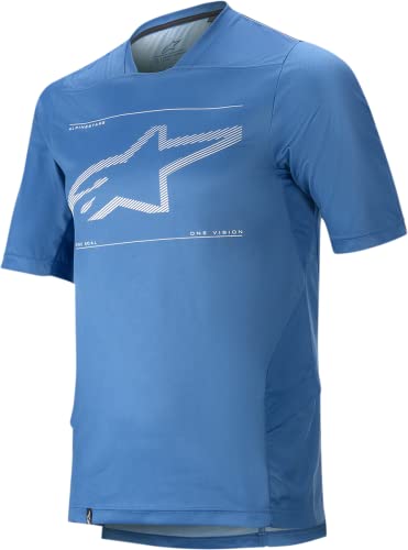 Alpinestars Drop 6.0 Manga Corta Hombre MTB Ciclismo Jersey - Azul/Grande