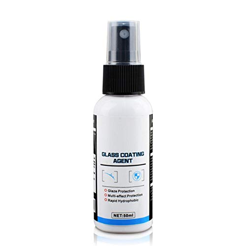 qianele 50 ml agente antilluvia para coche coche con revestimiento hidrofóbico a prueba de lluvia, spray antilluvia para parabrisas delantero y retrovisor.