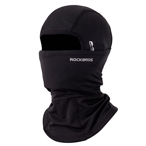 ROCKBROS Pasamontañas Térmico para Moto a Prueba de Viento, Balaclava Invierno Transpirable para Ciclismo Esquí Snowboard Deportes, Negro