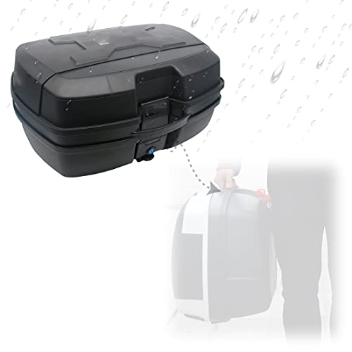 Baúl De Moto Universal, Baúl De Moto Maletero 45L con Candado De Seguridad, Caja De Moto para Casco, Desmontable (Color : ID 60mmx20mmx1m)