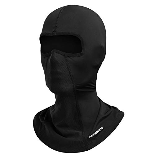 ROCKBROS Balaclava Transpirable de Verano UPF50+ Cubierta de Cara Completa para Hombres Mujeres Ciclismo Moto Deportes al Aire Libre (Negro, Estilo 3)