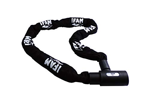 IFAM Cadena Antirrobo Moto, Modelo C10, Con Cerradura Incorporada, Color Negro, 120 cm Longitud, Protección y Seguridad, Alta Resistencia, Ideal Motos Mediana y Gran Cilindrada