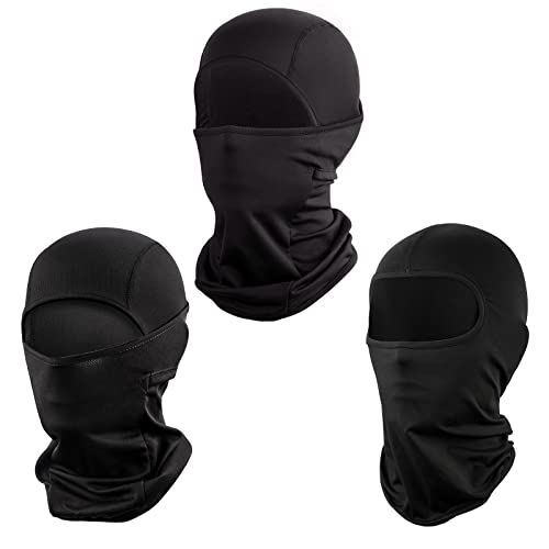 ROTTO 3 Piezas Pasamontañas Máscara Elástica de Esquí Cara Completa Balaclava para Esquí Motocicleta Ciclismo Unisex Hombres Mujeres