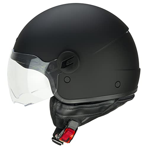 CGM, Casco jet de moto 109E Florida Globo basic nero mate, L