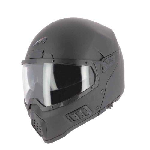 Astone Helmets - Spectrum - Casque de moto intégral - Casque intégral homologué - Casque de moto en fibre de verre - Matt black S