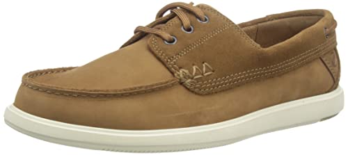 Clarks Barco Para Asar, Botas de barco Hombre, Dark Tan Nubuck, 42.5 EU