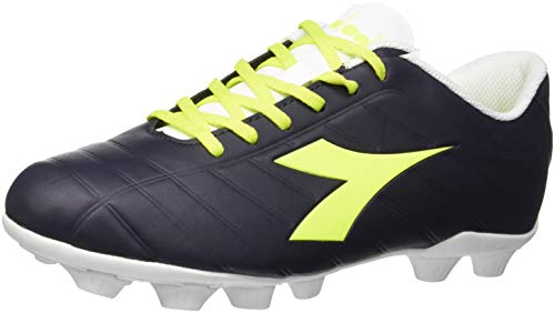 Diadora PICHICHI MD, Zapatillas de fútbol Hombre, Negro/Amarillo, 43 EU