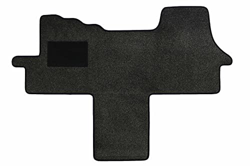 Alpha-Tex Alfombrillas de Coche | Juego de Alfombrillas para Mercedes Sprinter Tipo W907-910, Automático 2 plazas (Construido Desde 2018), Perl Moteado | 1 uds. | Borde Negro