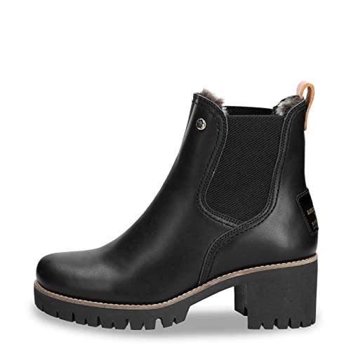 Panama Jack Botas Chelsea Pia Trav para mujer, Negro, 40 EU