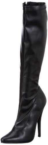 Pleaser DOMINA-2000, Botas XL (por Encima de la Rodilla) Mujer, Negro-Schwarz (Blk str PU), 46