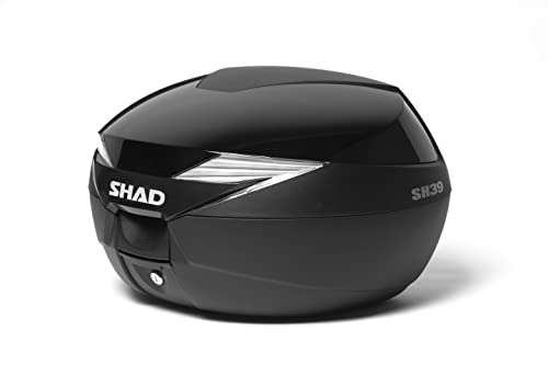 SHAD SH39 Baúl negro metal Top Case 40 litros con placa universal scooter moto