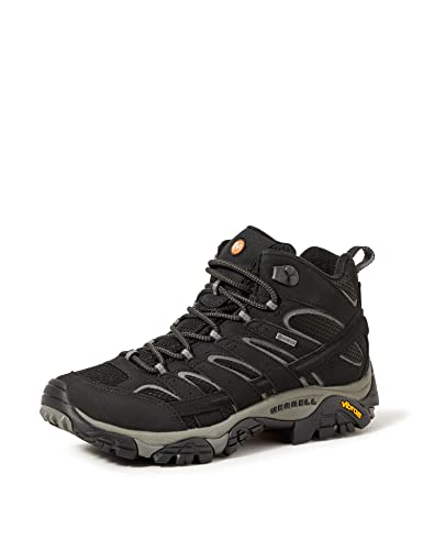 Merrell Moab 2 Mid GTX, Botas de Senderismo Hombre, Negro (Black), 43 EU