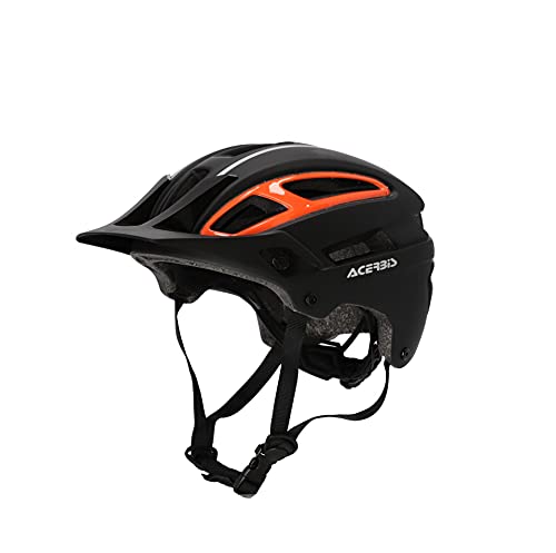 Acerbis DOUBLEP MTB Helmet Casco Doble para Bicicleta de montaña L-XL, Unisex, Negro y Naranja, Large/Extra-Large