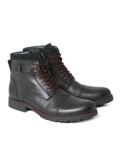 Joe Browns Botas de Cuero con Cierre de Hebilla, Cortas al Tobillo Hombre, Black, 42 EU