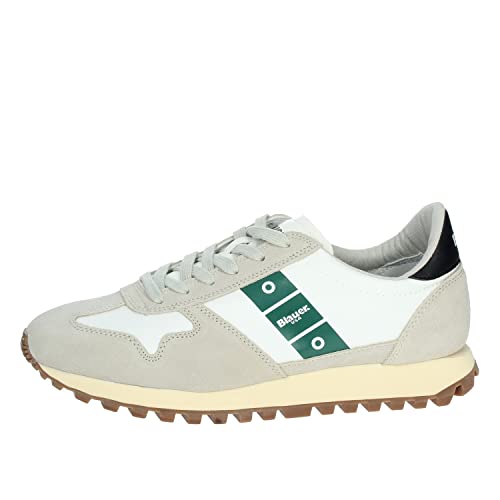 Blauer.USA Dawson 02 - Zapatillas deportivas para hombre, combinación de piel y tela, color liso, Blanco, 40 EU