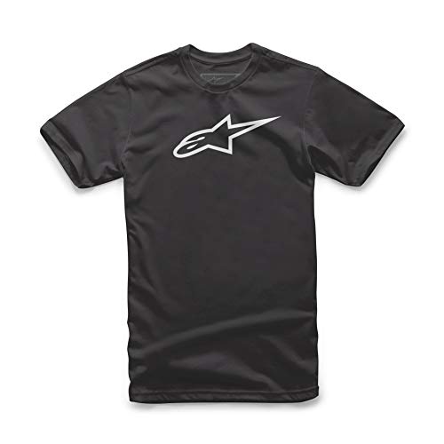 Alpinestars - Camiseta con Cuello Redondo de Manga Corta para Hombre, Color Blanco (Black/White), Talla X-Large