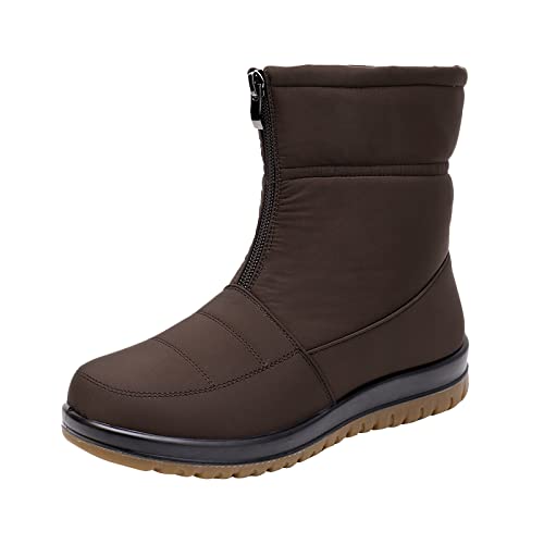 Dasongff Botines Planos Mujer - Botas Cortas Moto Botas de Vaquero Mujer Botas Indias Mujeres Botas Equitación Marrón Botas Plataforma Punk Botas Baratas, marrón, 39 EU